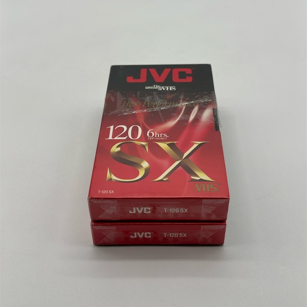 JVC SX VHS Blank Tape‎ SP 120 min - 6 hrs(EP mode) New Still Wrapped X2